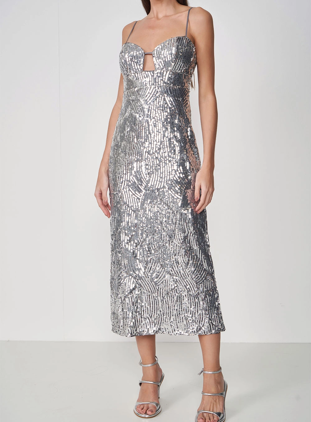 Vestido Paetê Prata