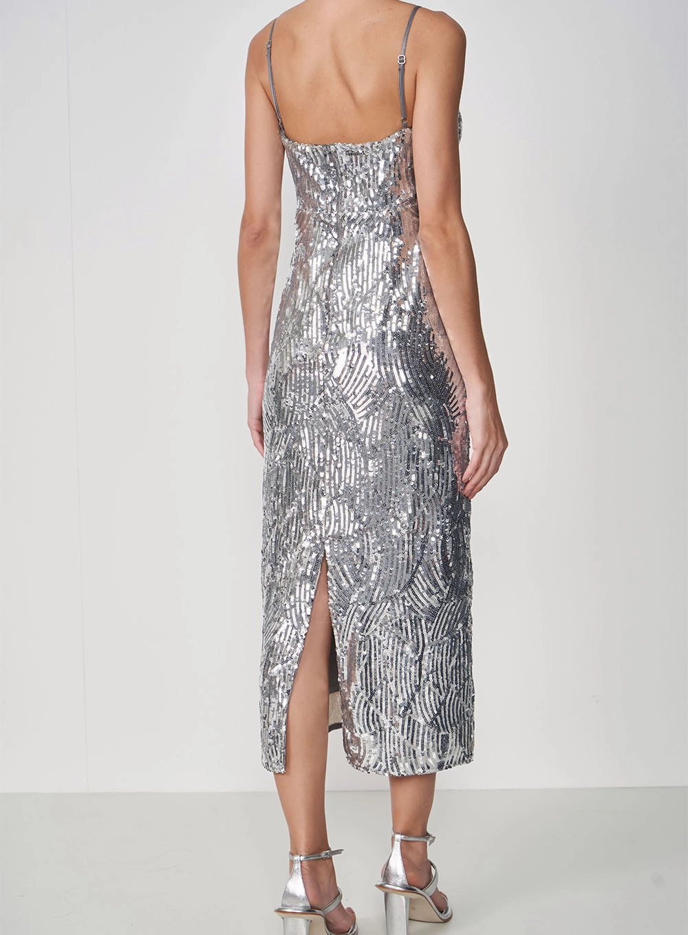 Vestido Paetê Prata