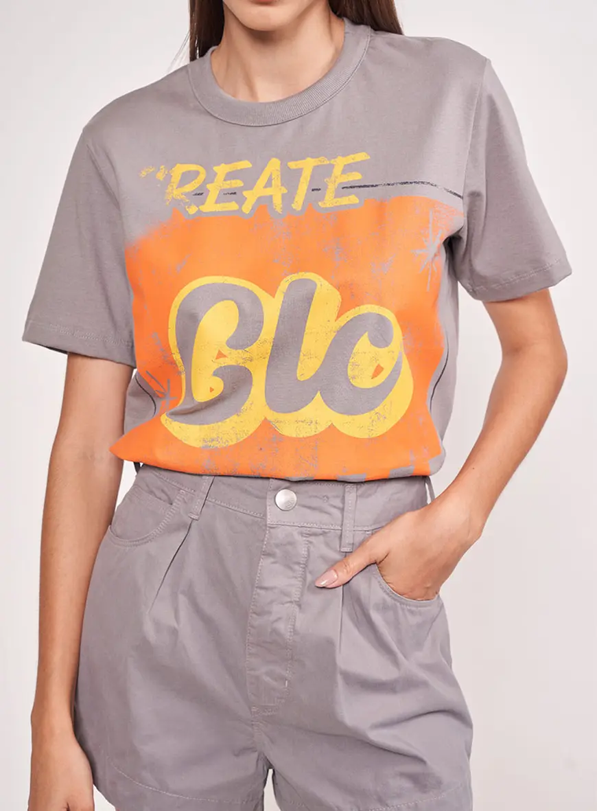 Camiseta Estampada Reate Clc Cinza 1