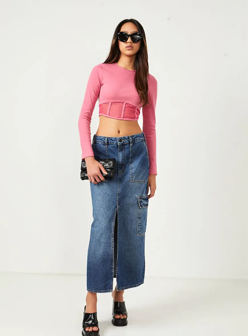Blusa Detalhe Tule Rosa Hiller 3