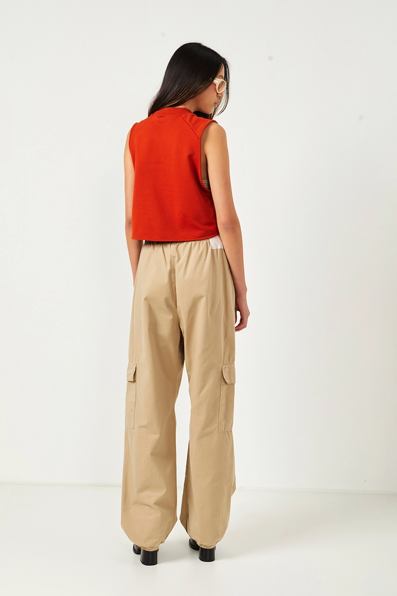 Blusa Moletom Encurtada Clc Laranja 4