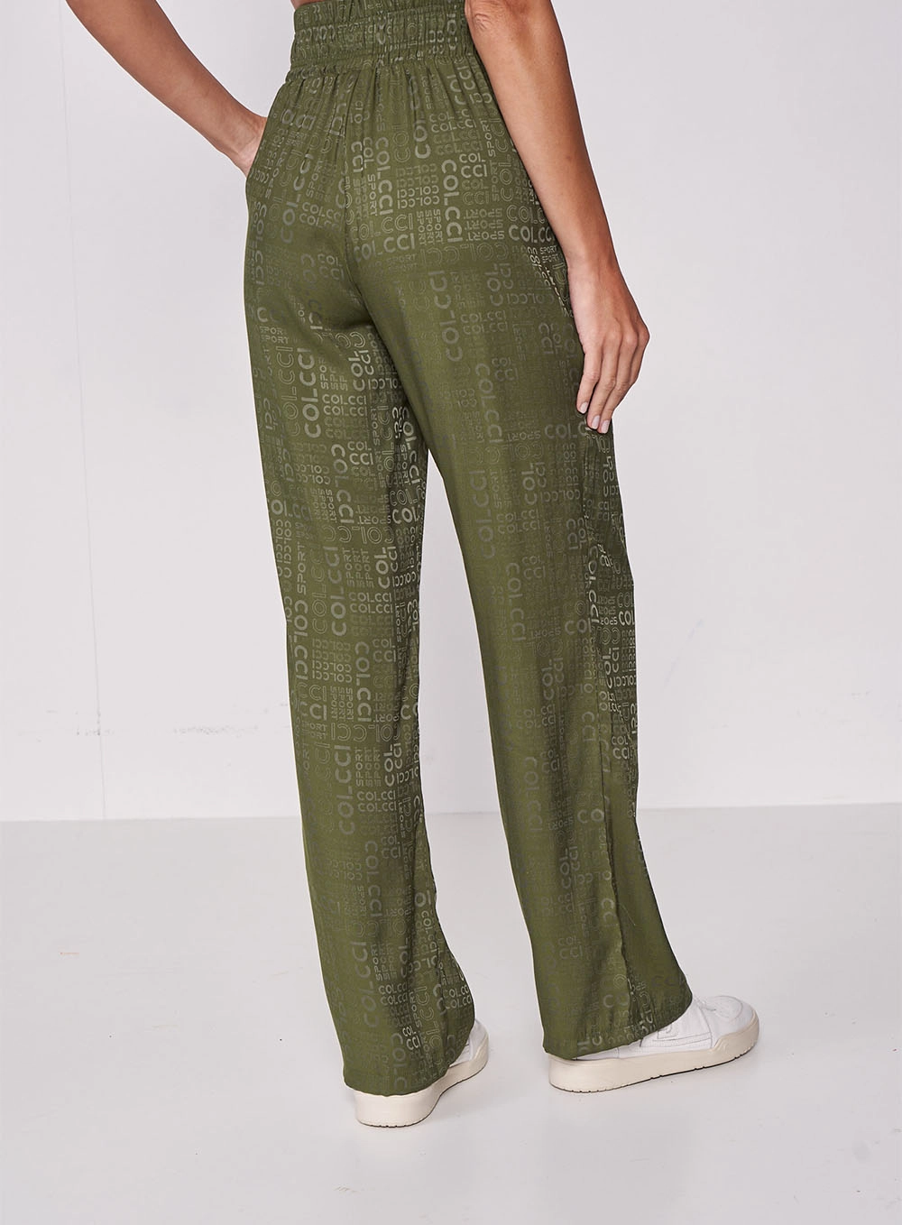 Calça Estampada Com Elástico Estampados