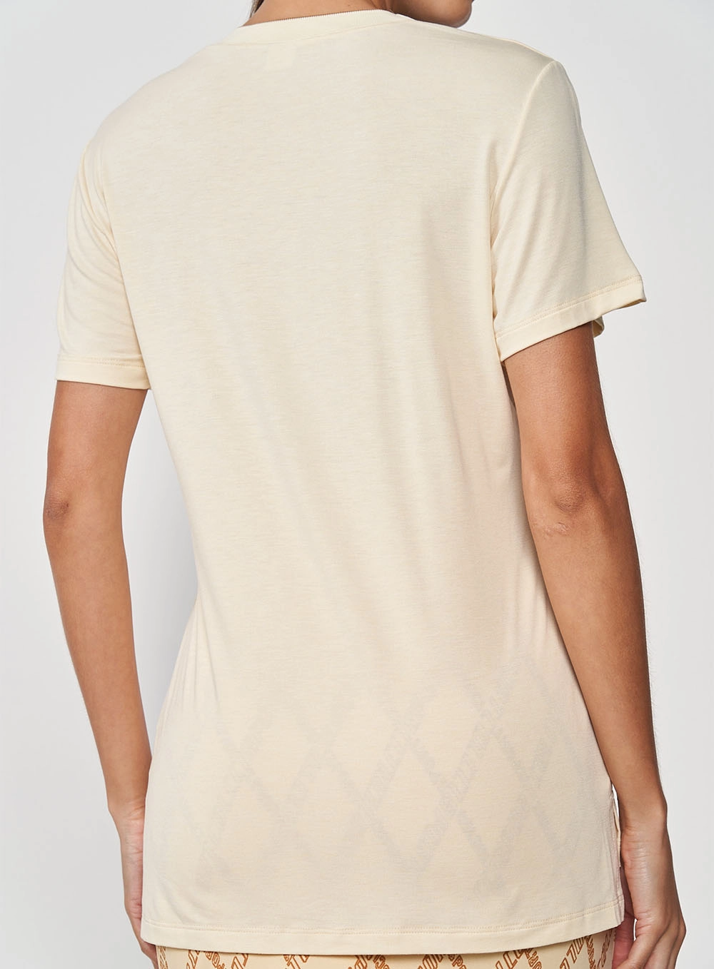 Camiseta Be Basic Com Logo Bege