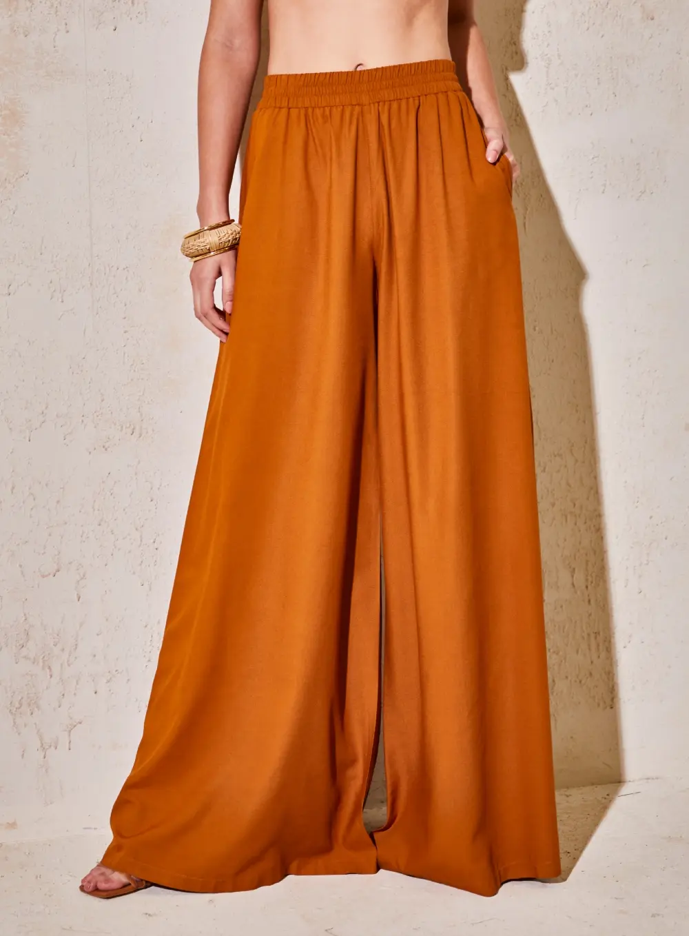 Calça Joana Pantalona Marrom