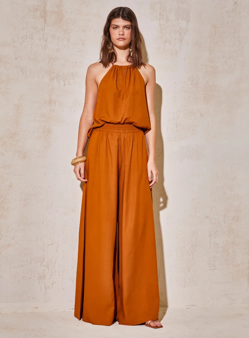 Calça Joana Pantalona Marrom