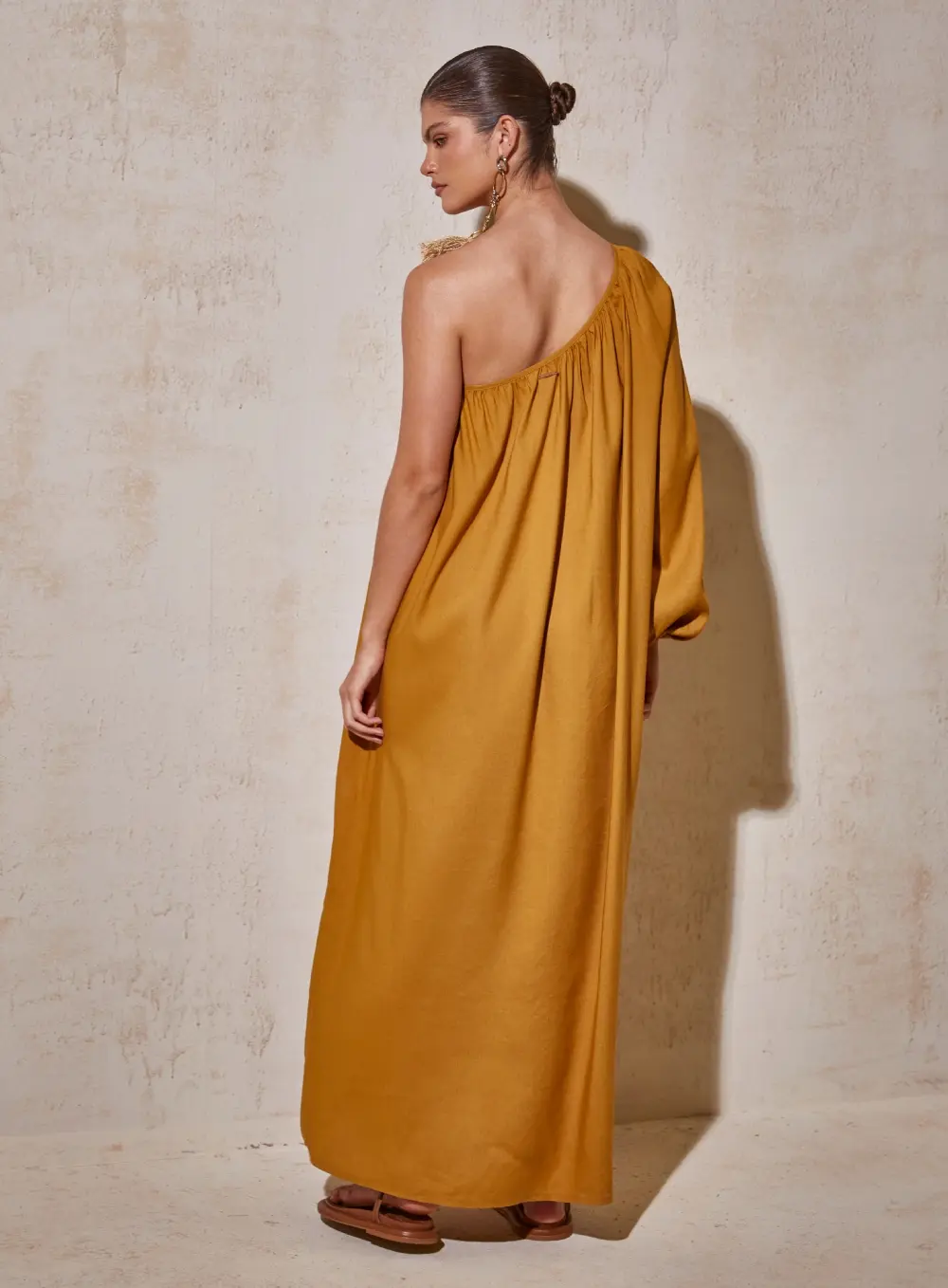 Vestido Linho Marrom Ebbela Marrom Ebbela