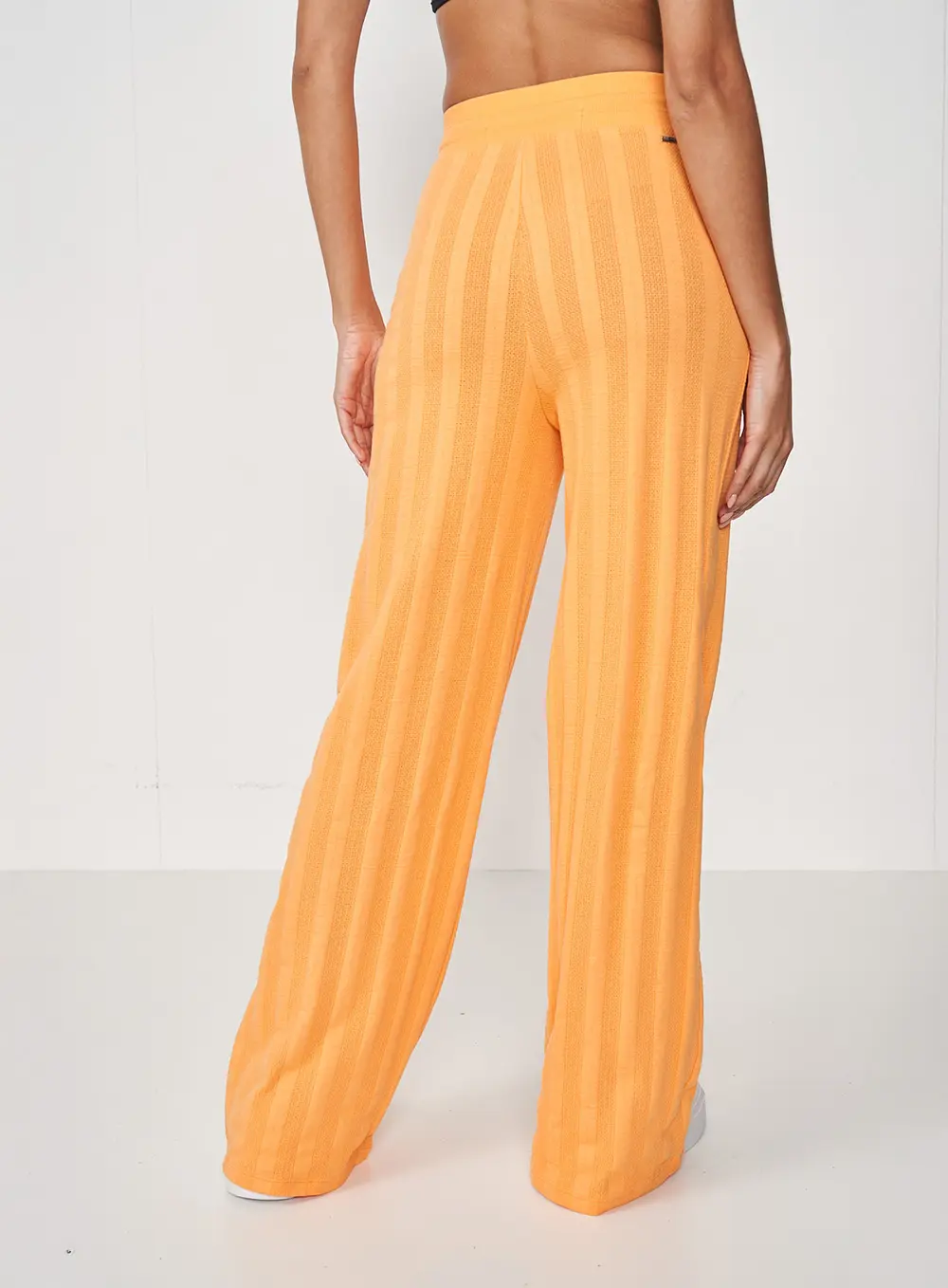 Calça Comfort Listrada Laranja 4