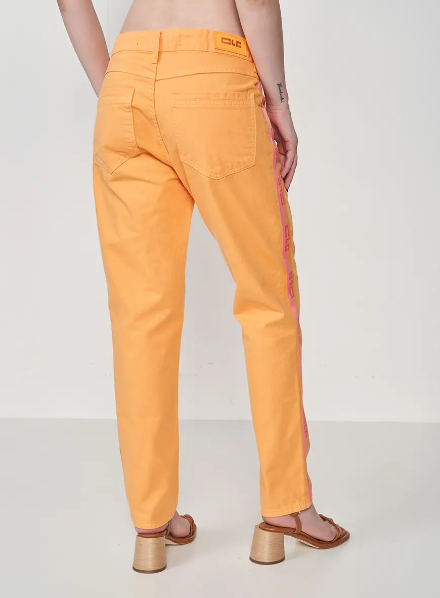 Calça Sarja Boyfriend Laranja 4