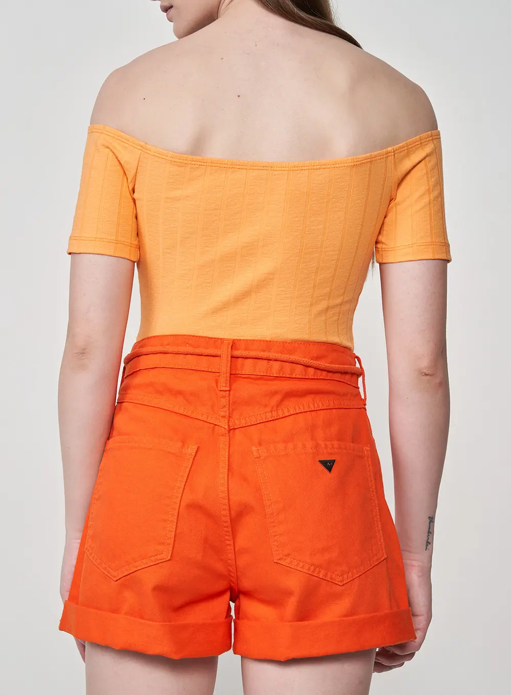 Blusa Canelada Ombrto Laranja 2
