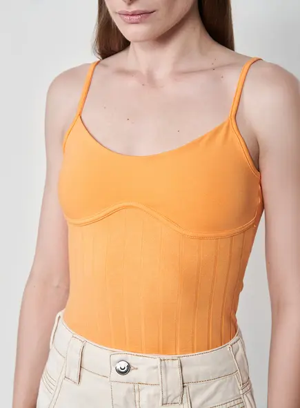 Blusa Canelada Com Alças