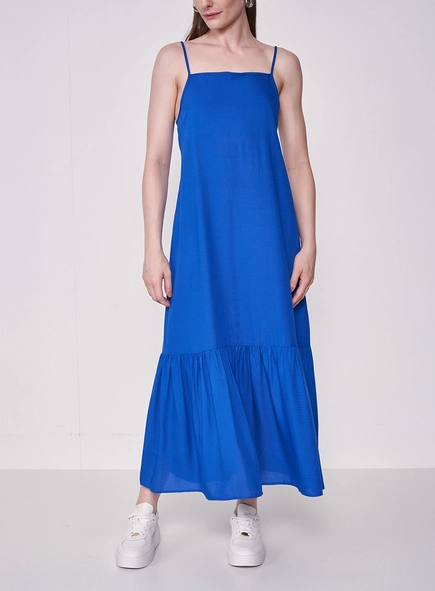 Vestido Midi Com Amarração Nas Costas