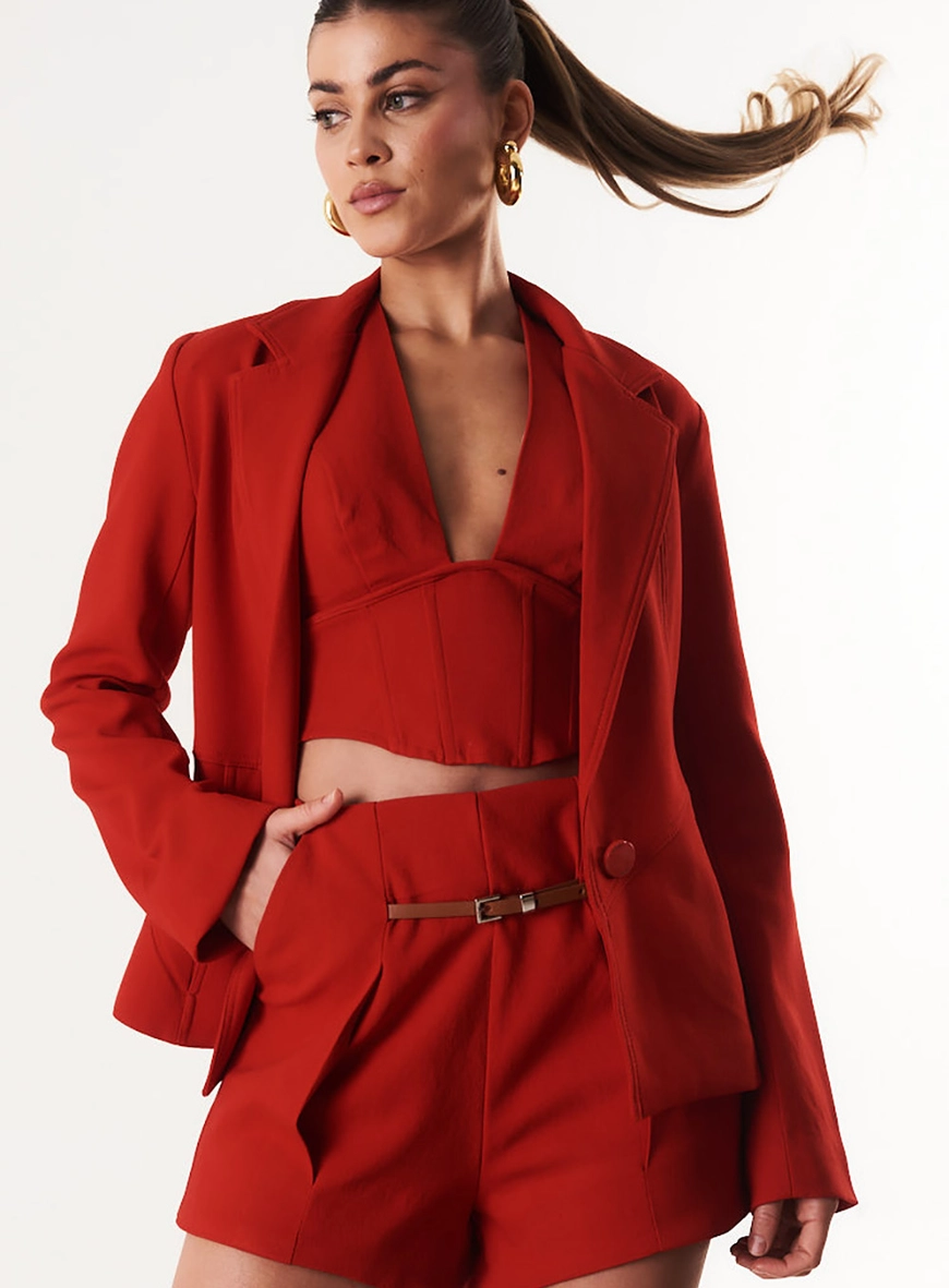 Blazer Vermelho Vermelho 3