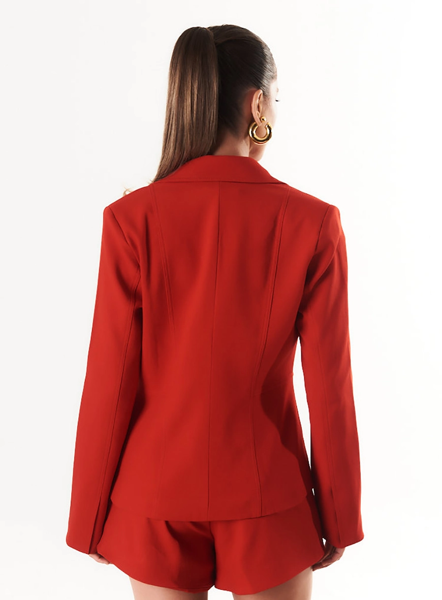 Blazer Vermelho Vermelho 4