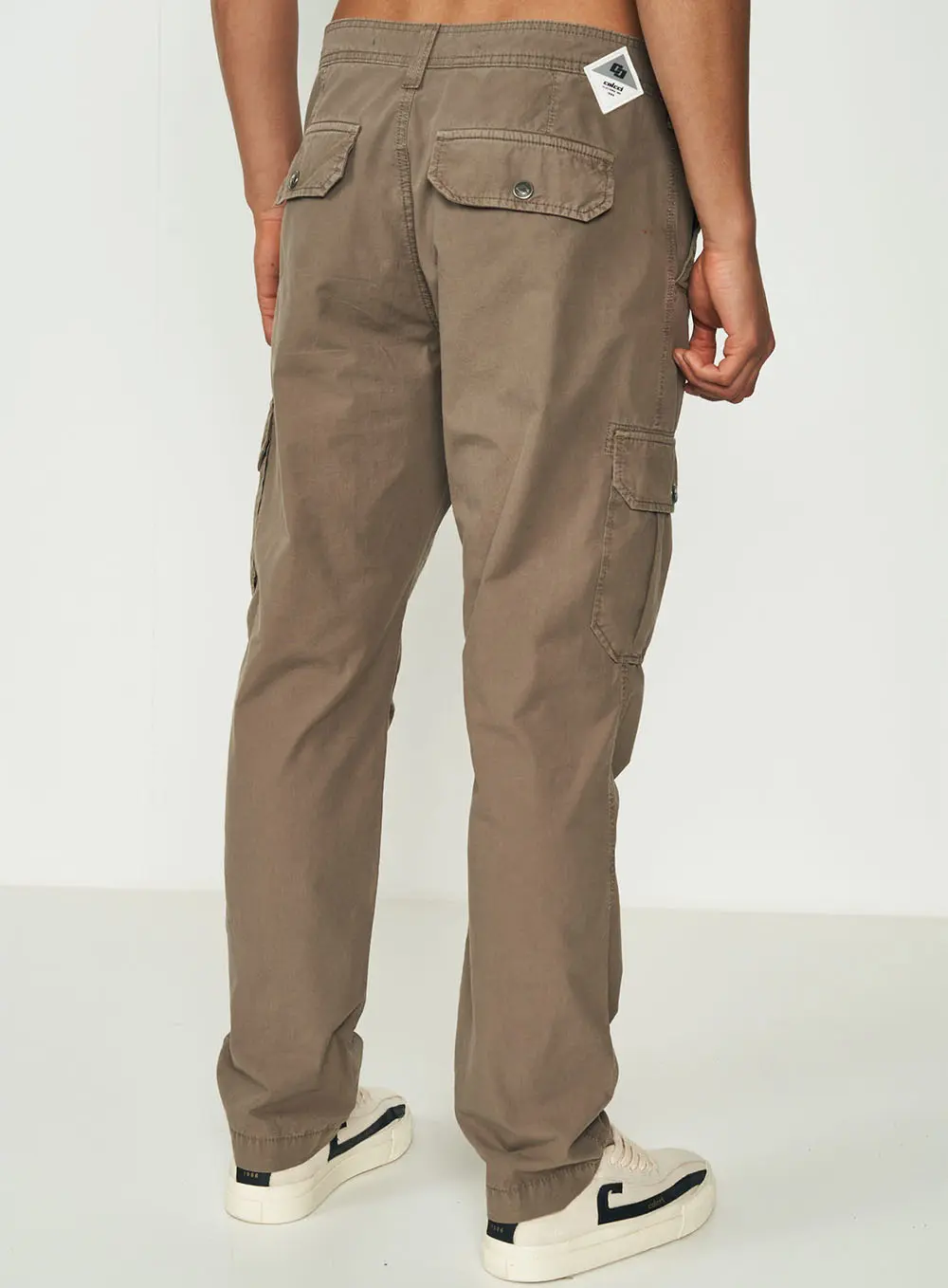 Calça Sarja Work Cargo Bege Cinzas