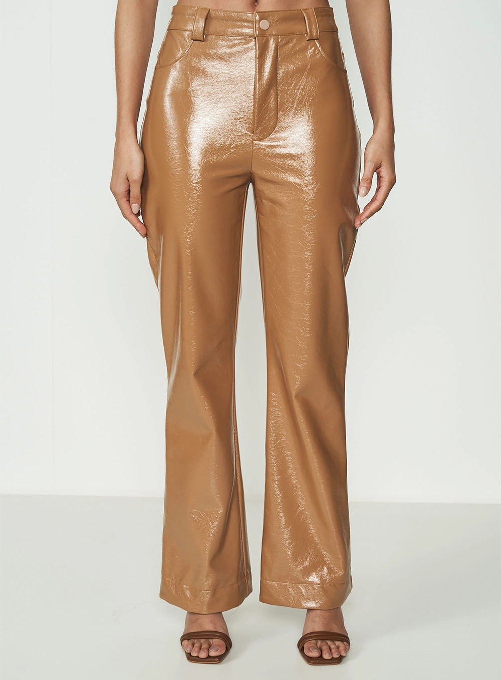 Calça Joana Alta Marrom Evermore