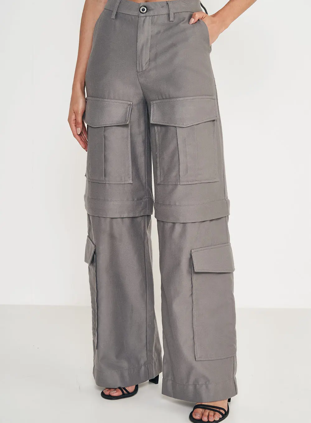 Calça Utility Layered Cinza