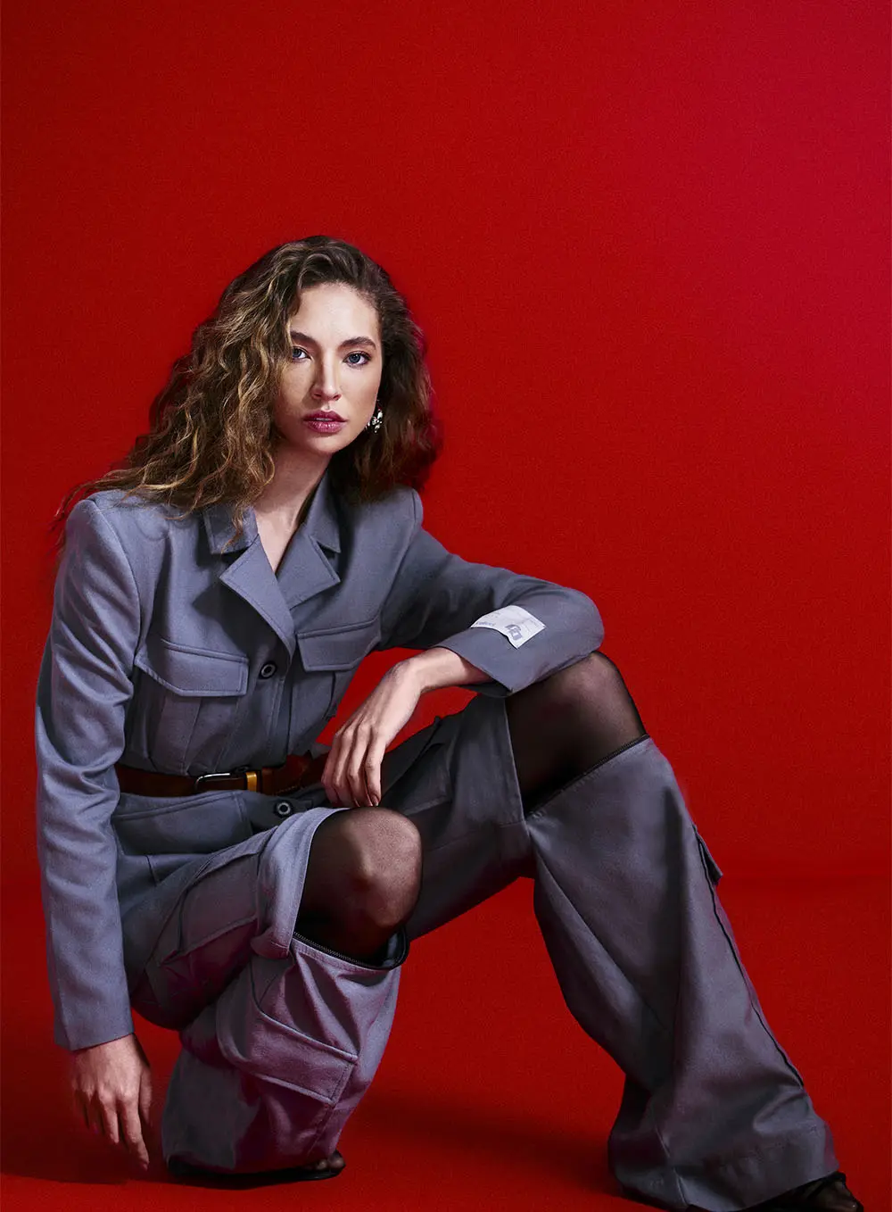 Calça Utility Layered Cinza