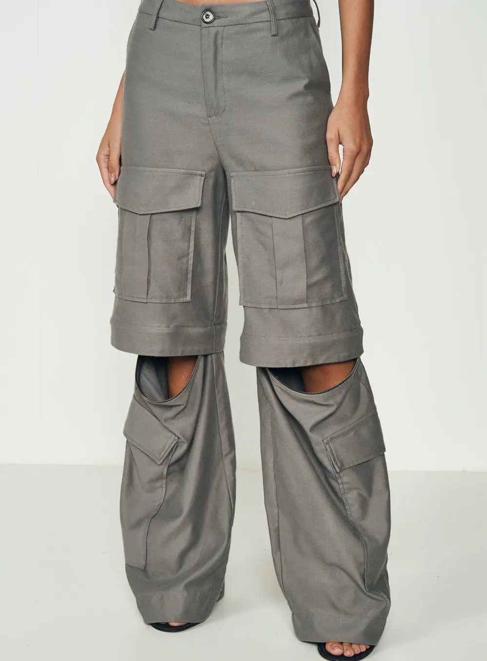 Calça Utility Layered Cinza