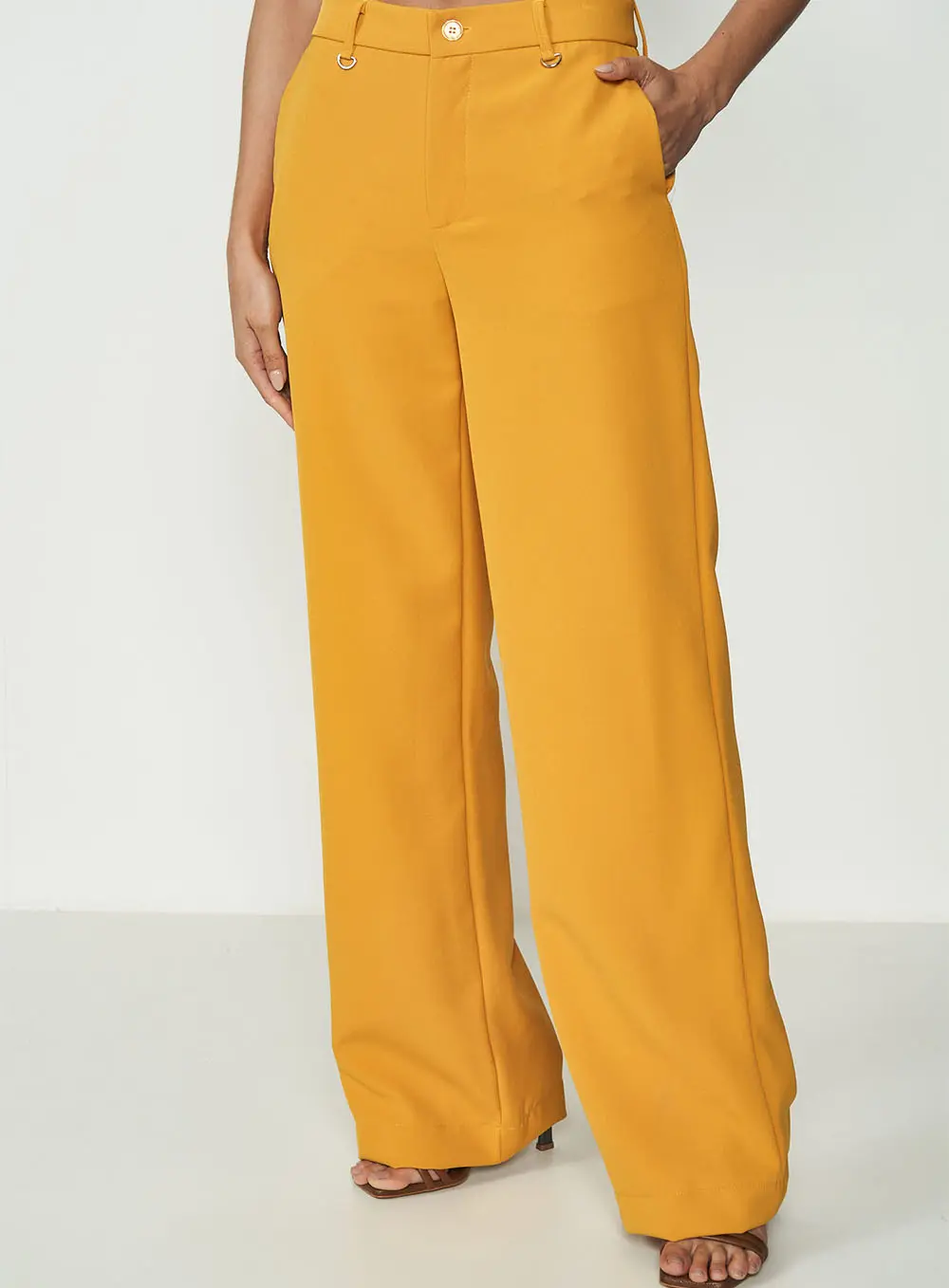 Calça Alfaiataria Jade Amarelo Sunray