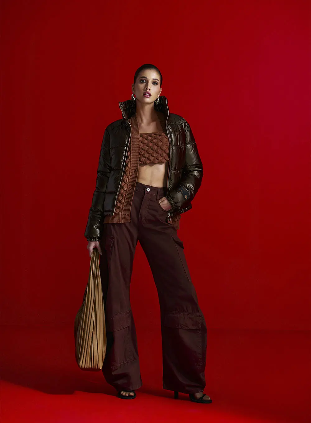 Calça Sarja Leoni Low Marrom