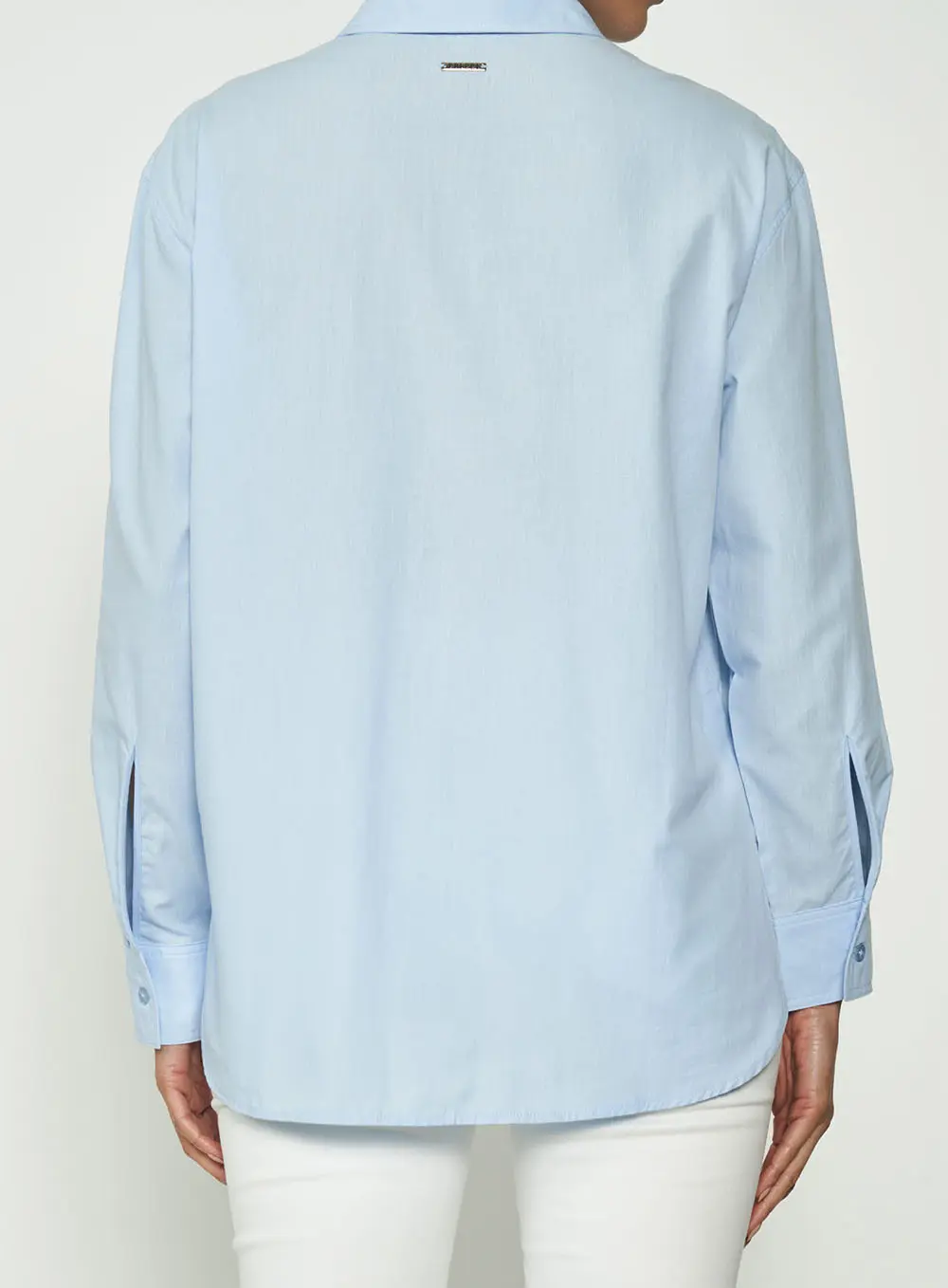 Camisa Loose Manga Longa Azul Tranquile Blue