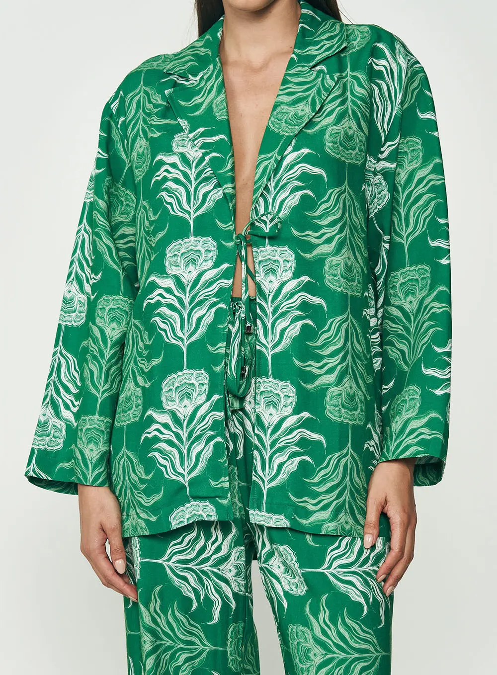 Camisa Verde Jardim Escondido Estampados