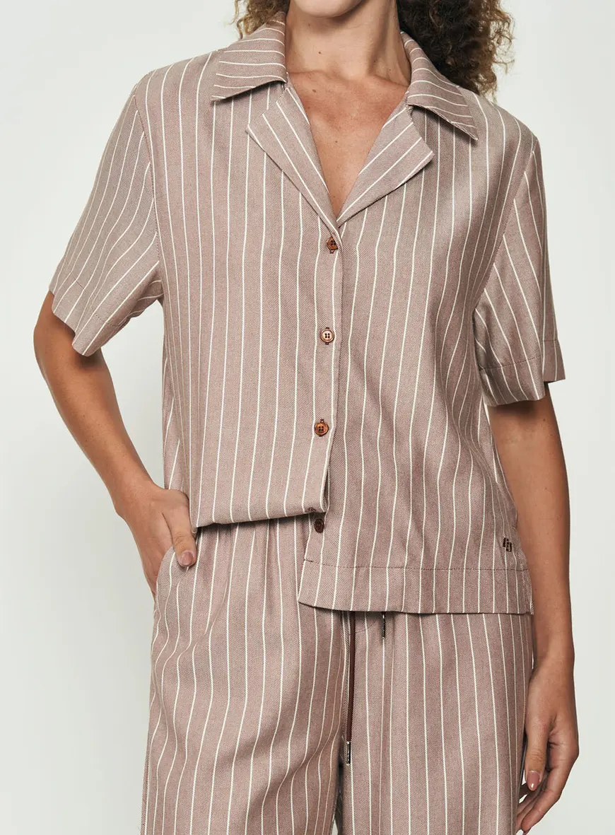Camisa Listrada Alfaiataria