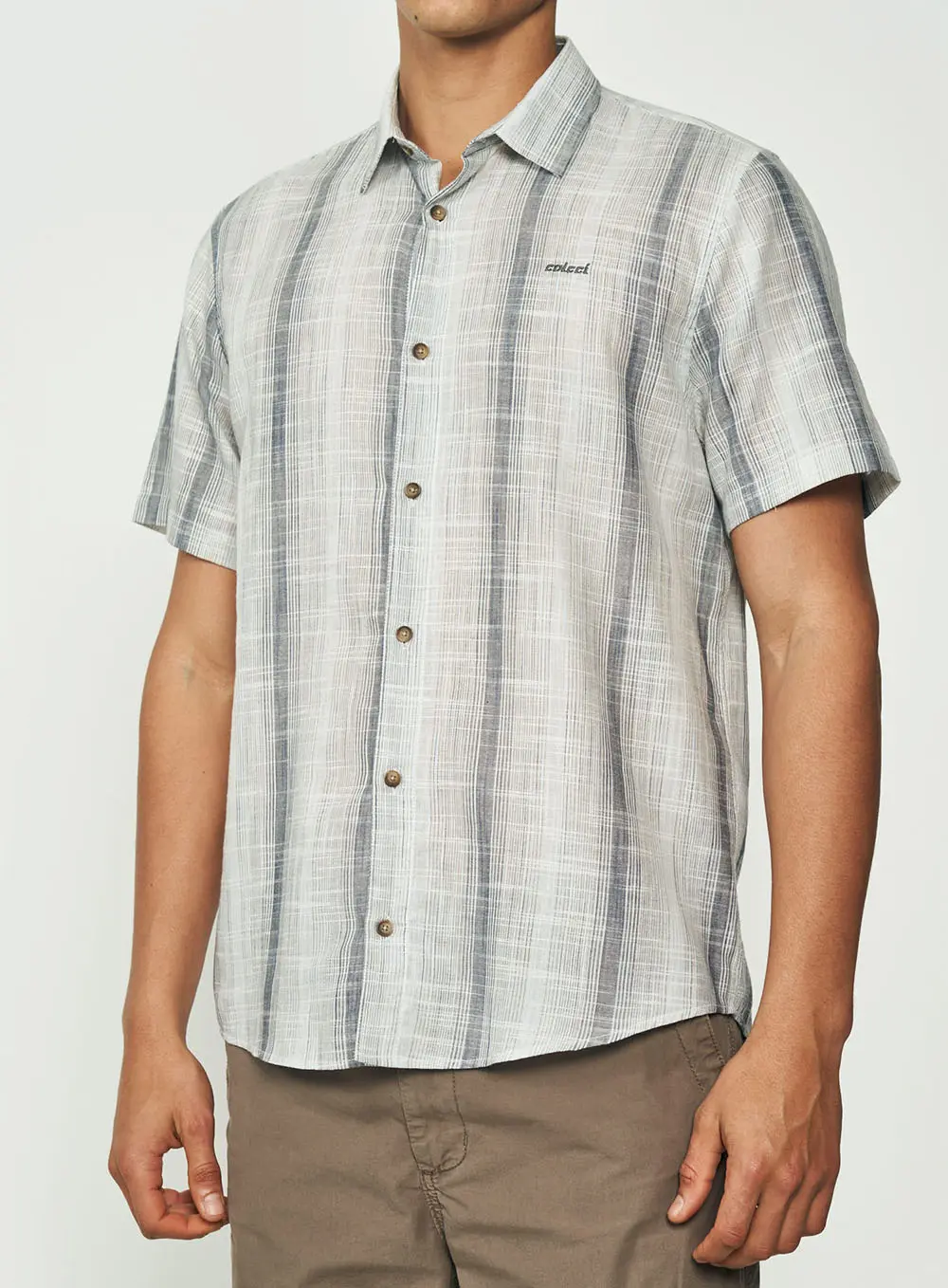 Camisa Linho Listrada Relax Estampados