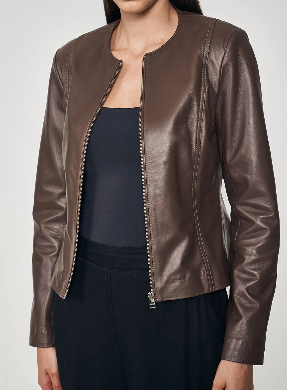 Jaqueta Leather Marrom