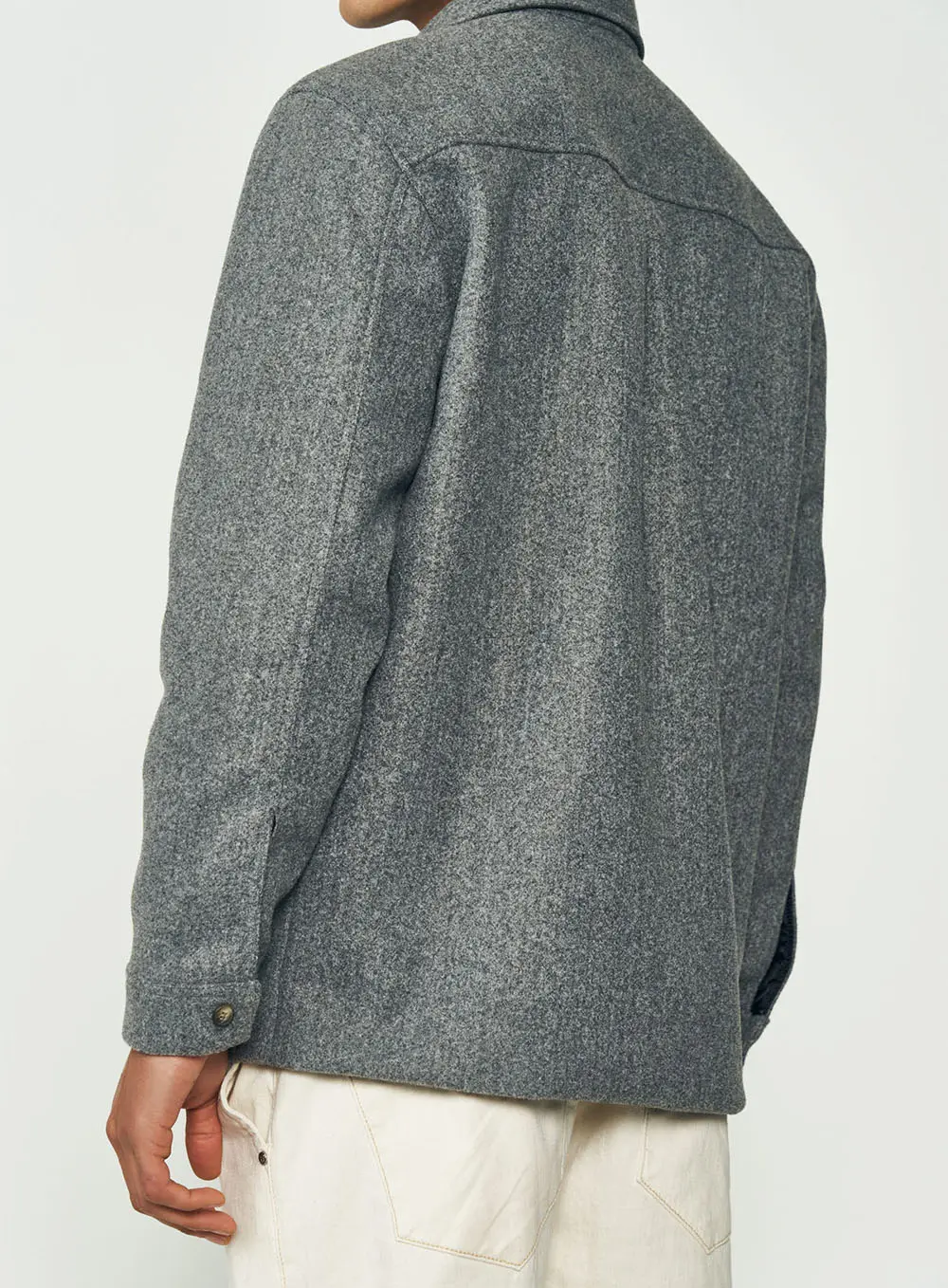 Jaqueta Shirt Cinza Mesclado