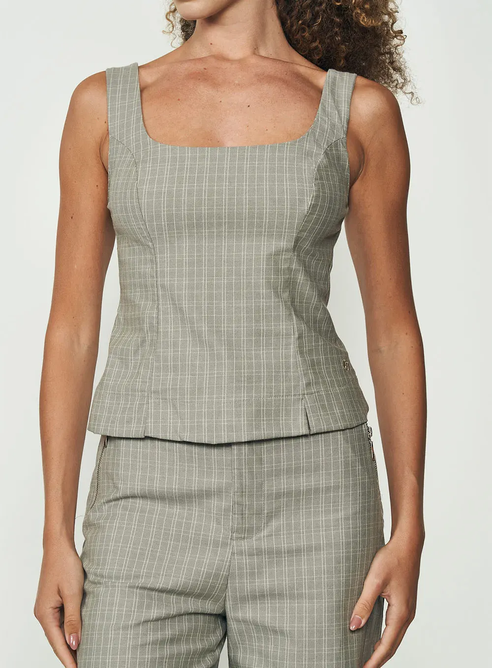Top Plaid Power Estampados