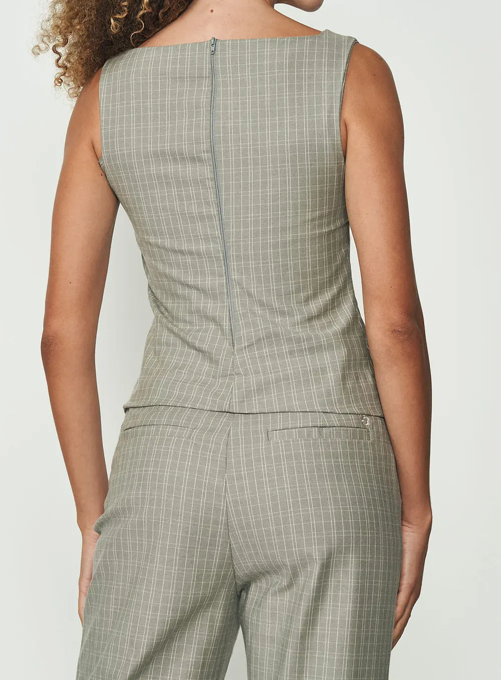 Top Plaid Power Estampados