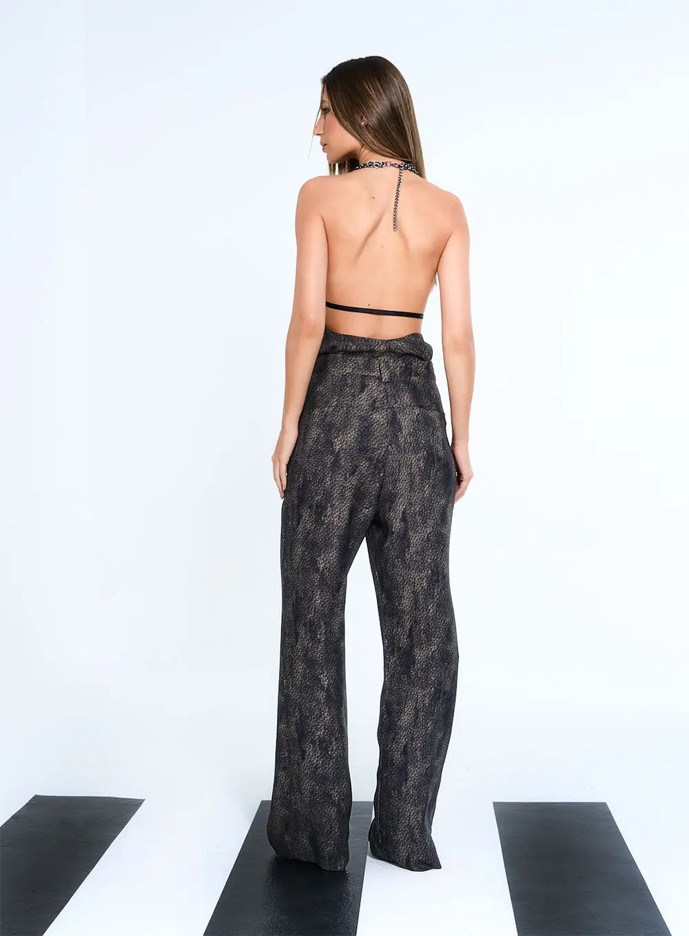 Calça Pantalona Estampa Fluida Estampados 3