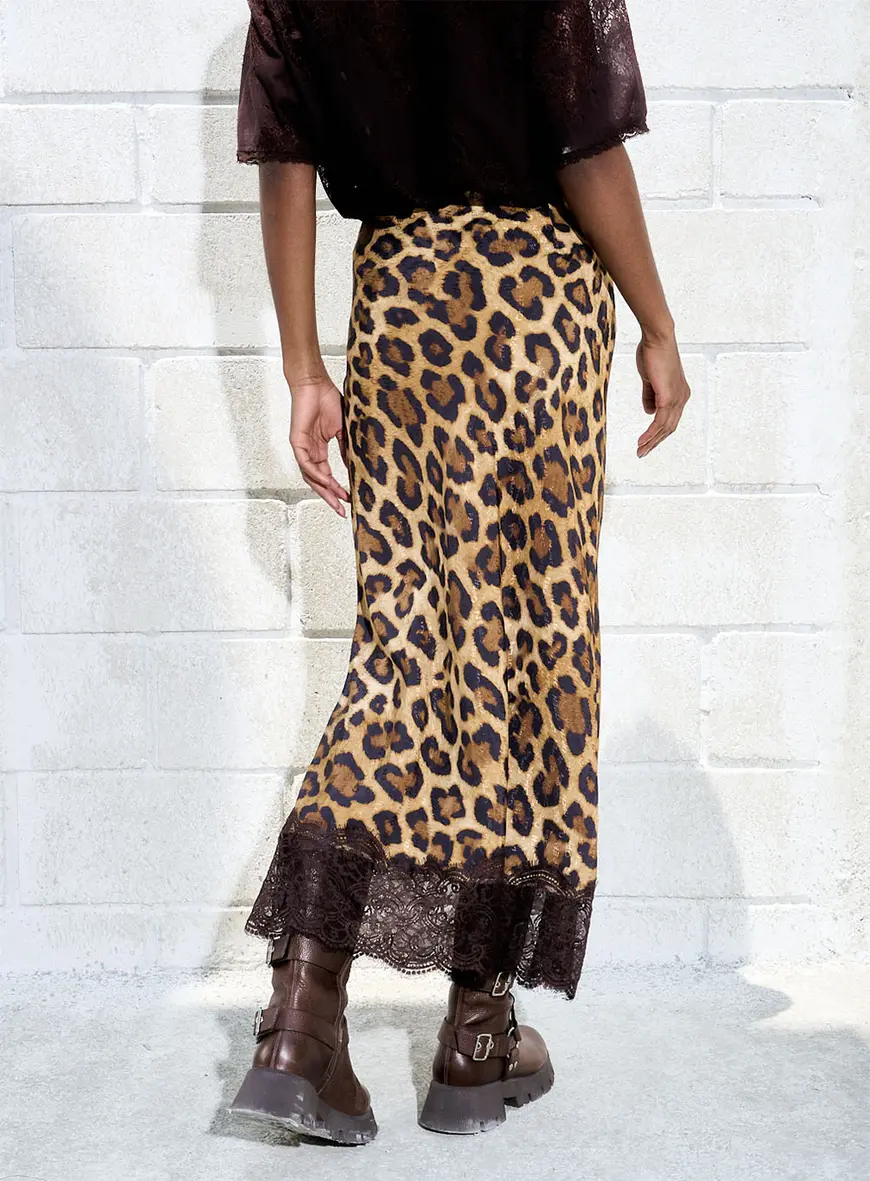 Saia Midi Jacquard Estampada Estampa 3