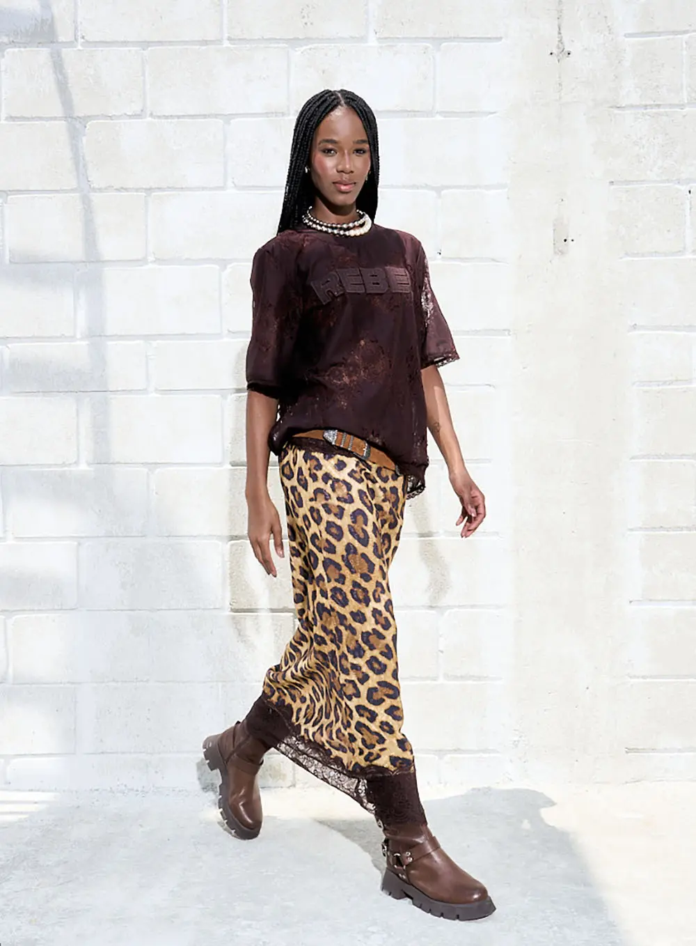 Saia Midi Jacquard Estampada Estampa 2