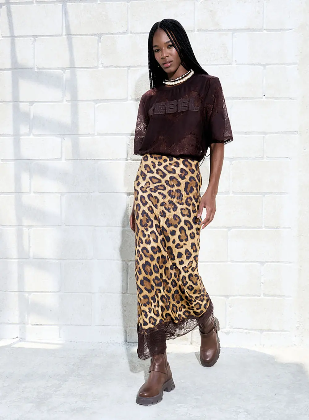 Saia Midi Jacquard Estampada Estampa 5