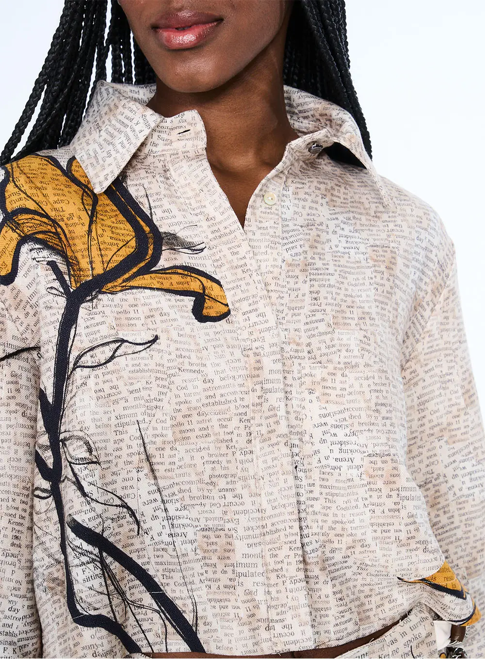Camisa Estampada Com Flores Estampados 3