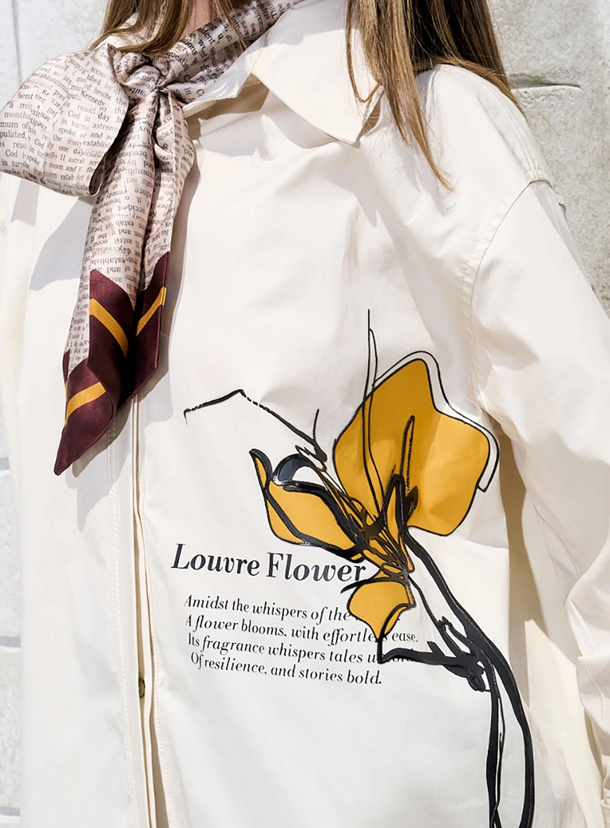 Camisa Louvre Flower Bege 3