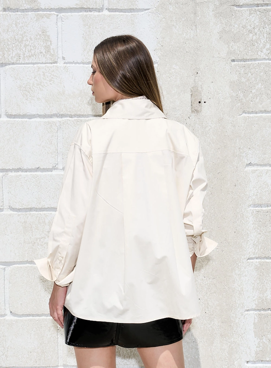 Camisa Louvre Flower Bege 4