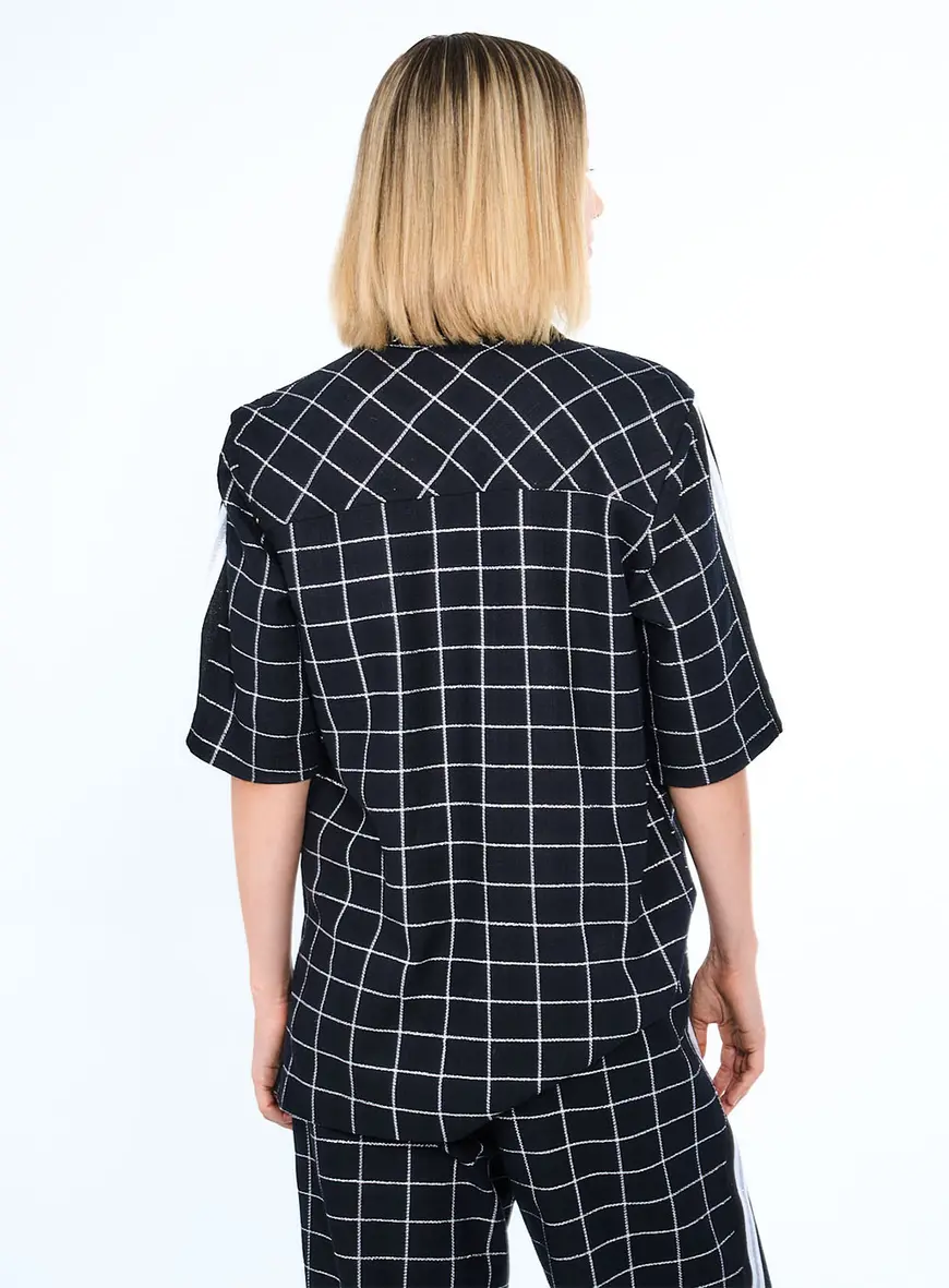 Camisa Linho Xadrez Estampados 4