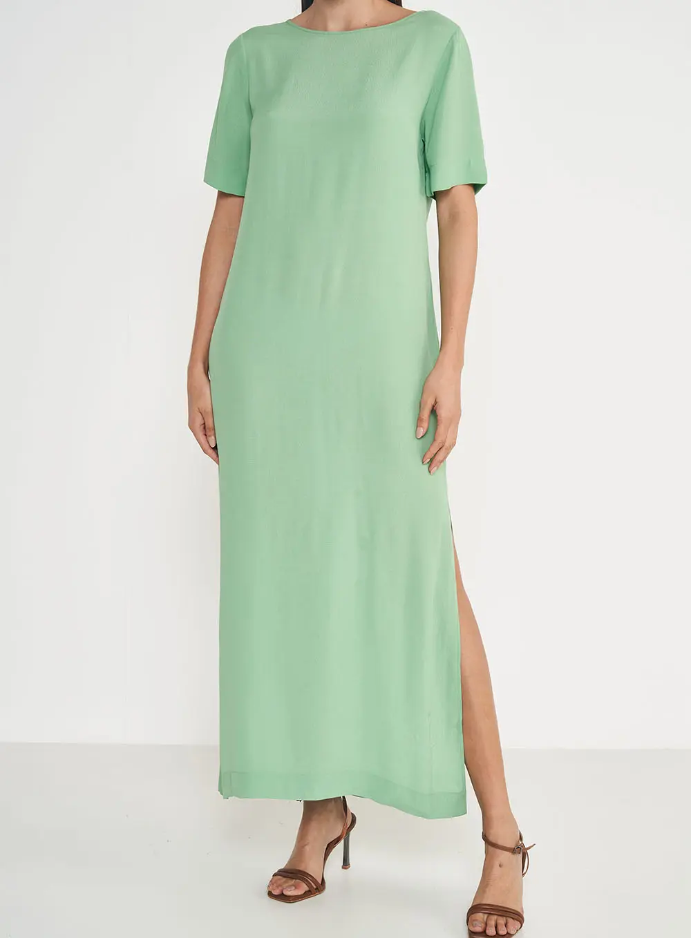 Vestido Basic Comfort Verde Veggir