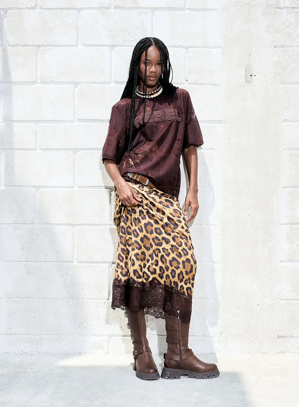 Blusa Renda Marrom Marrom 1