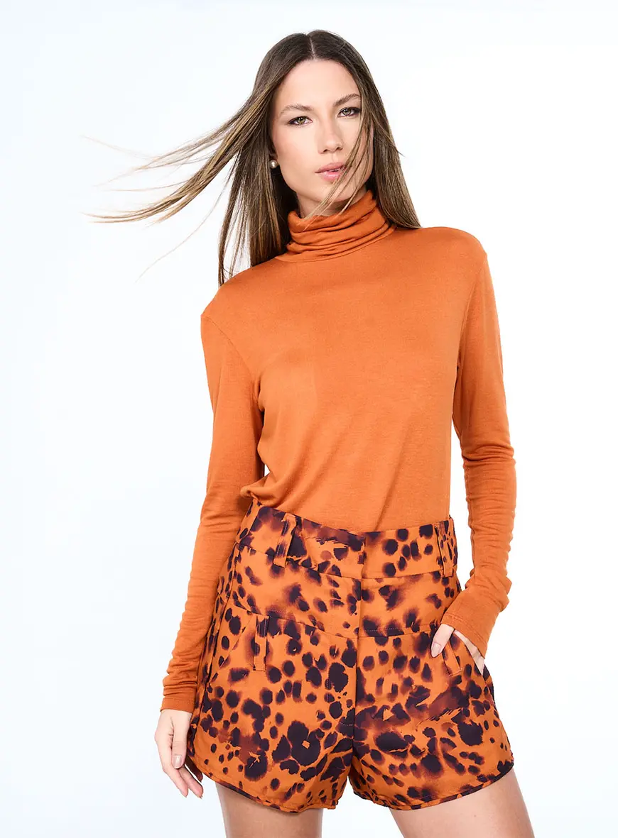Blusa Open Marrom 1