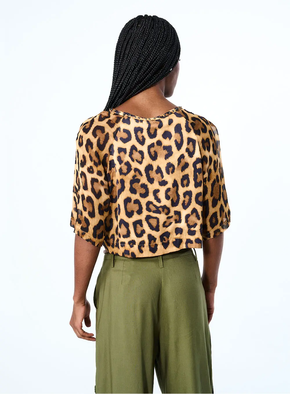 Blusa Onça Cropped Estampa 4