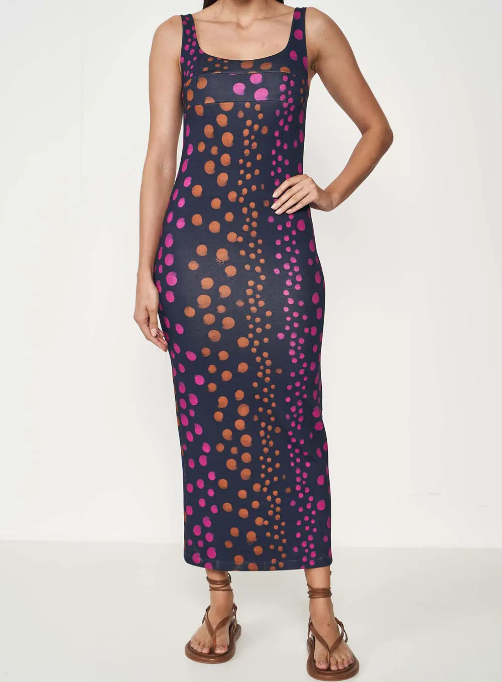 Vestido Midi Bolinhas Estampados