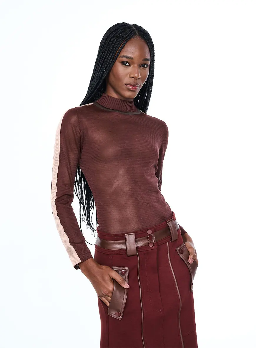 Blusa Tricô Marrom 1