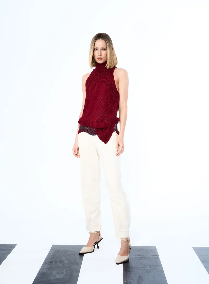 Blusa Tricô Bordo 1