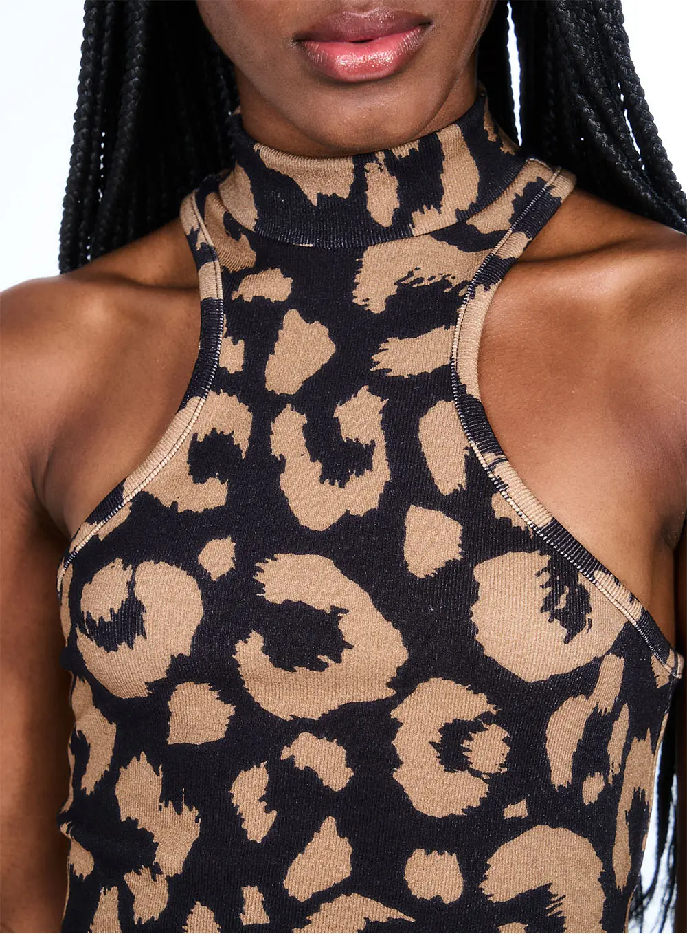 Blusa Animal Print Com Decote Halter Estampados 3