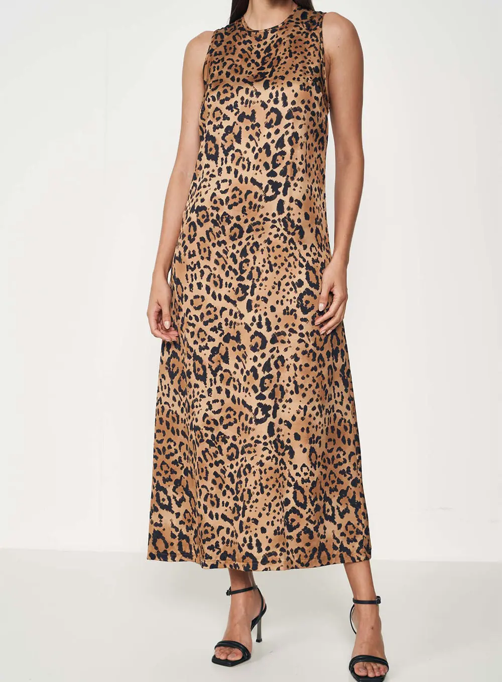 Vestido Longo Estampa Onça Estampados