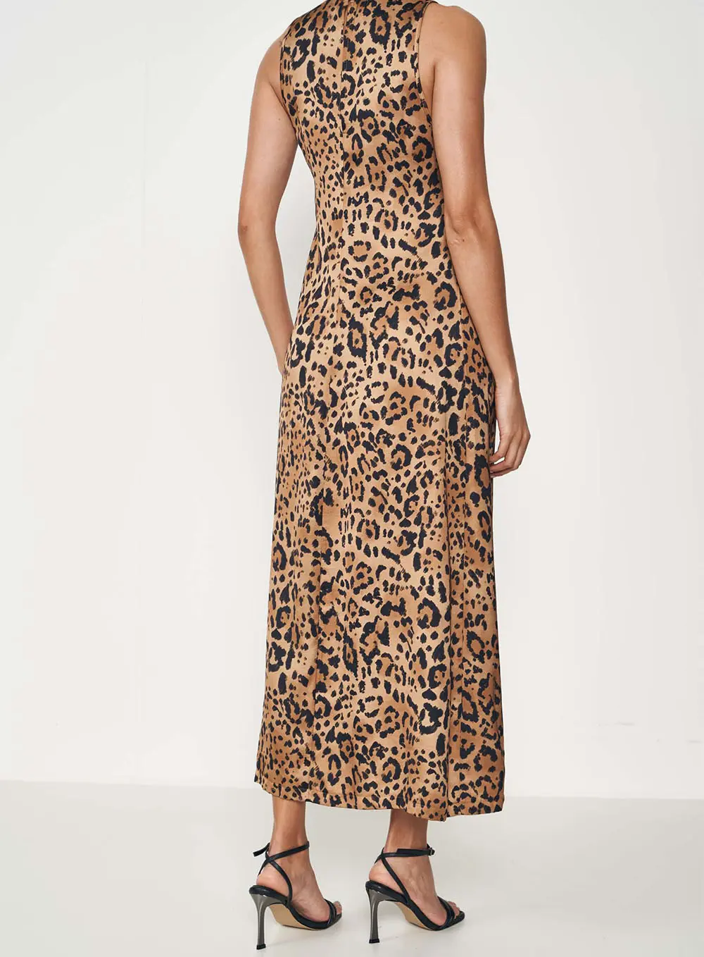 Vestido Longo Estampa Onça Estampados